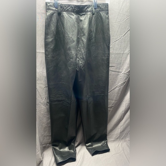 Dana Buchman Ultra-soft Lambskin Leather Pants sz 10 - Picture 3 of 9